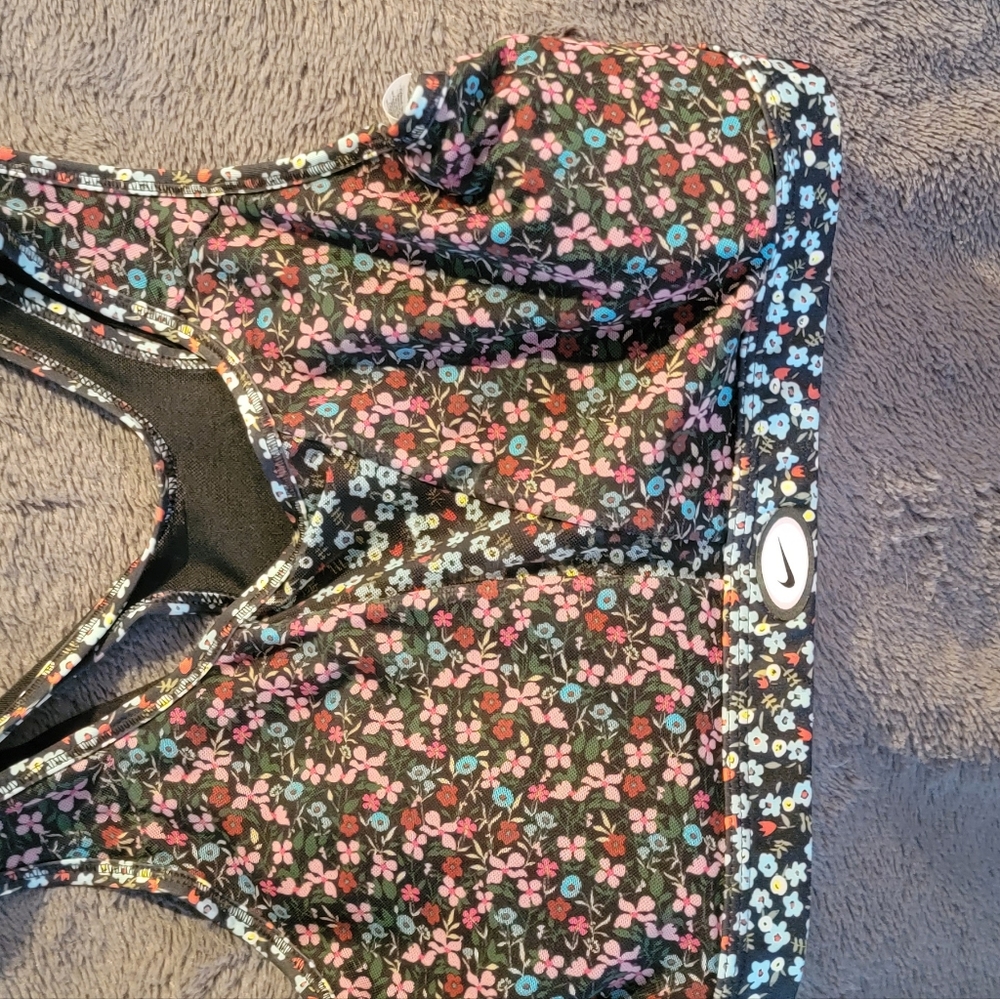 Nike floral sports bra